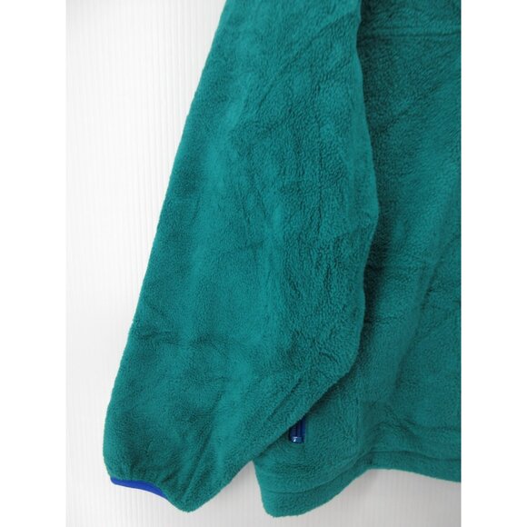 VINTAGE LL Bean Jacket XL Teal Fleece 90s Hiking Full Zip Coat - Picture 3 of 13